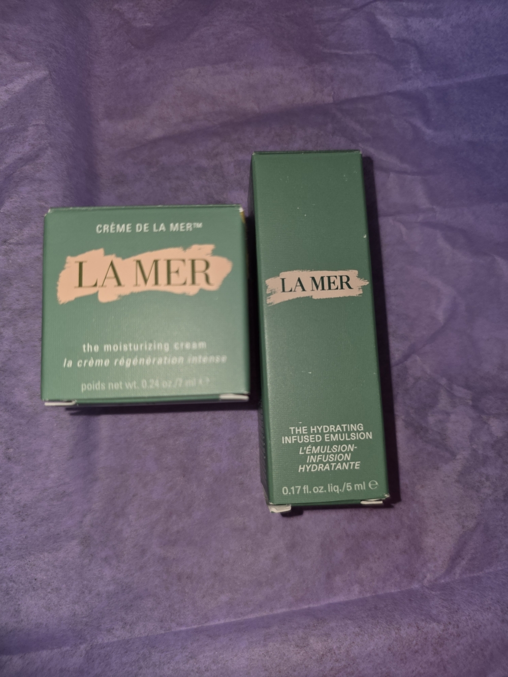 La Mer Moisturizing Cream 0.27oz & Hydrating Emulsion 0.17oz New
